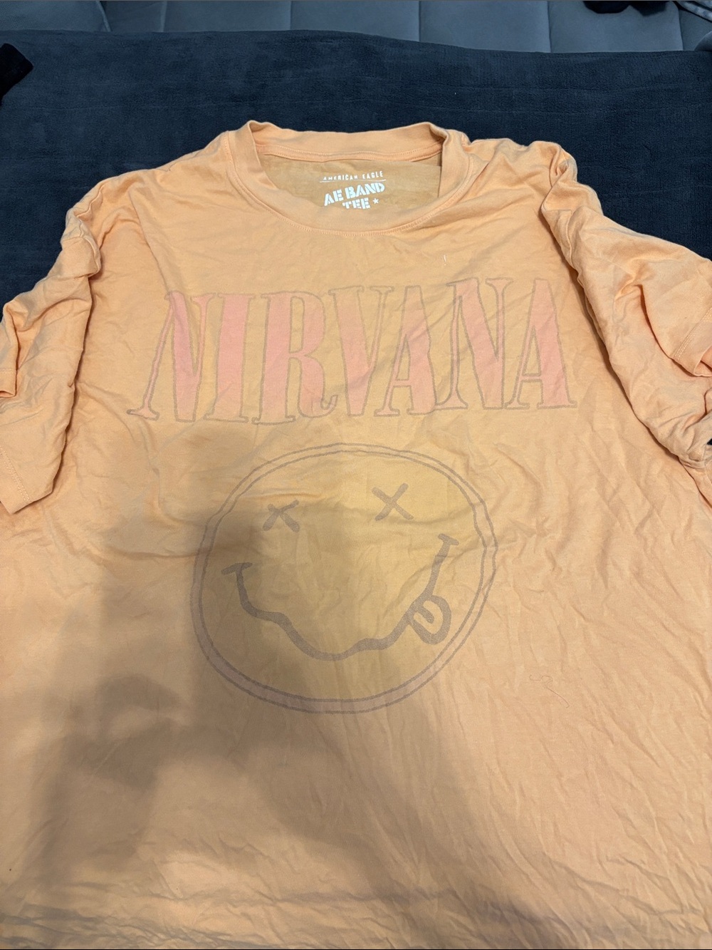 American Eagle Outfitters Peach Nirvana Graphic Short Sleeve Tee